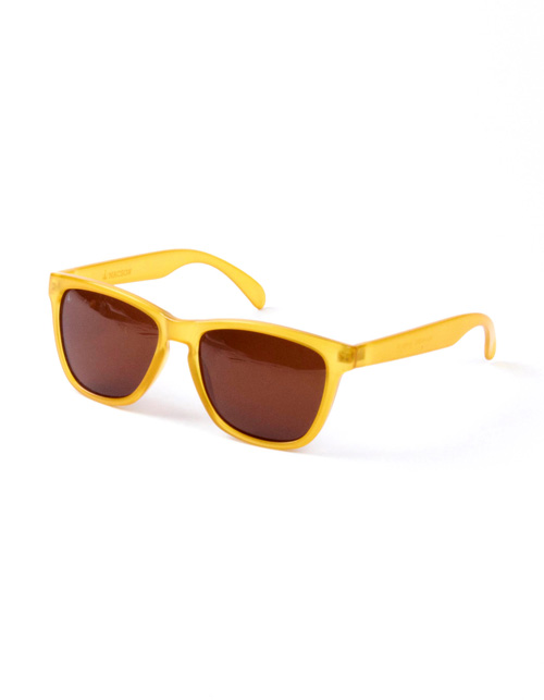 Óculos de sol retro amarelas