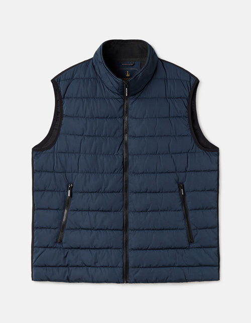 Navy black quilted vest