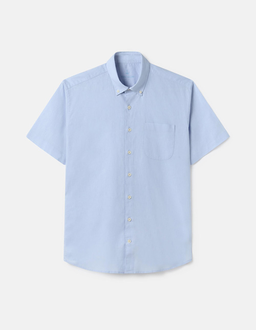 Linen and cotton short sleeve shirt.