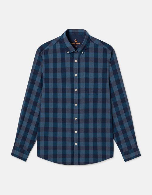 Checked shirt with front pocket