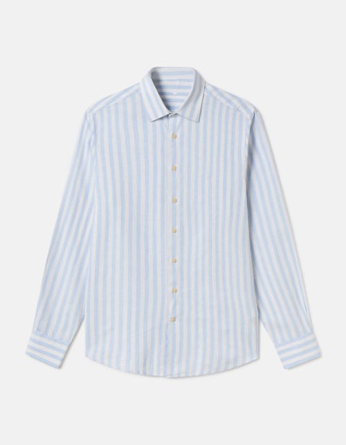 Striped cotton linen shirt