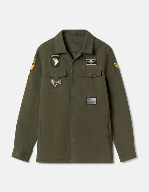 Overshirt with patches