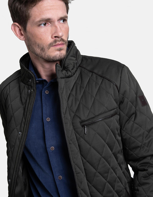 Rhombus quilted jacket